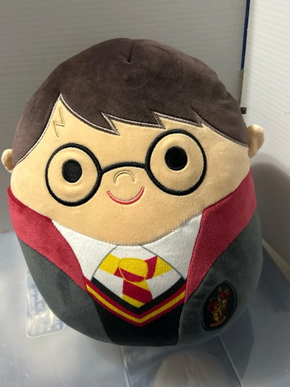 Plush Wizard Character Stuffed Toy in Brown, Red, Yellow